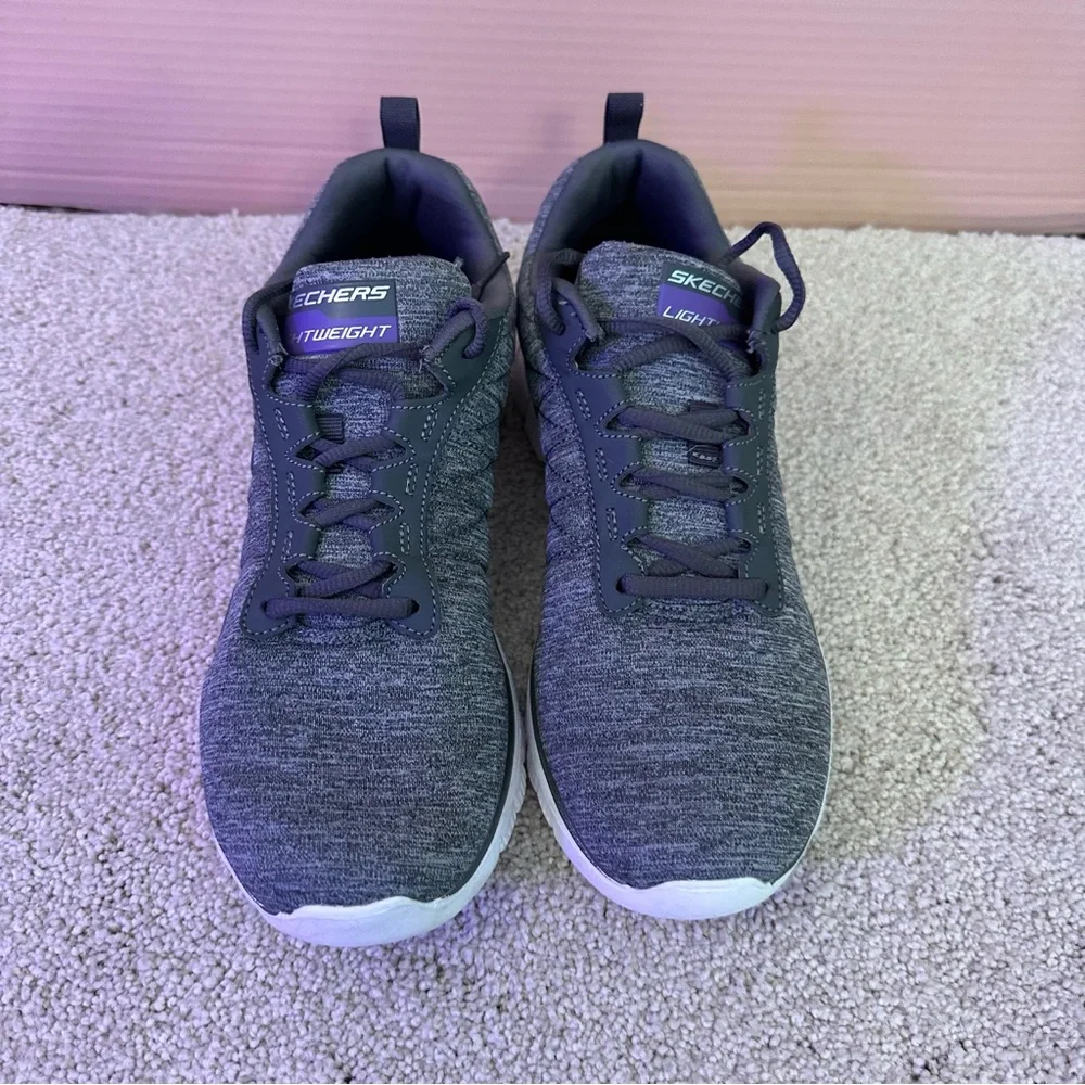 Skechers Gray and Black Sneakers with Cushioned Sole‎